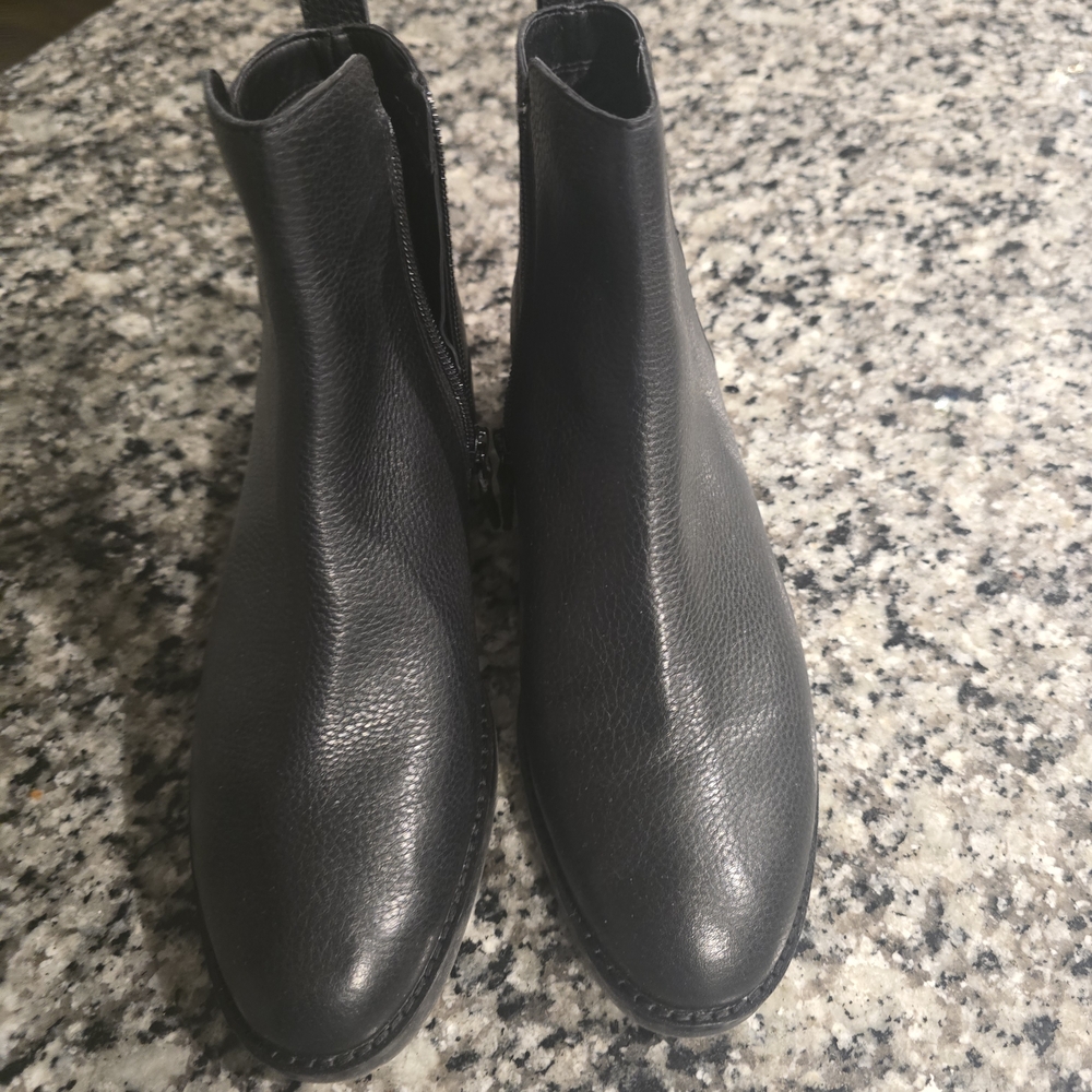 Cole Haan Black Leather Combat Boots
